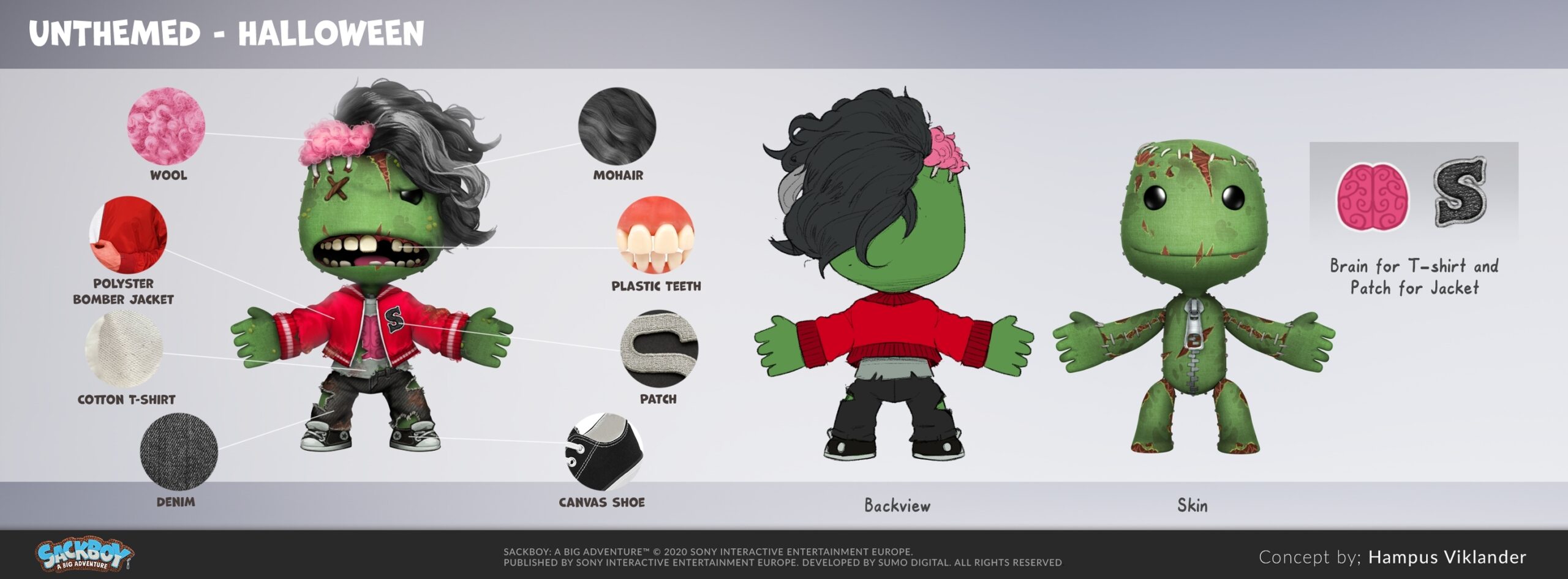 Halloween costume design for Sackboy a big adventure