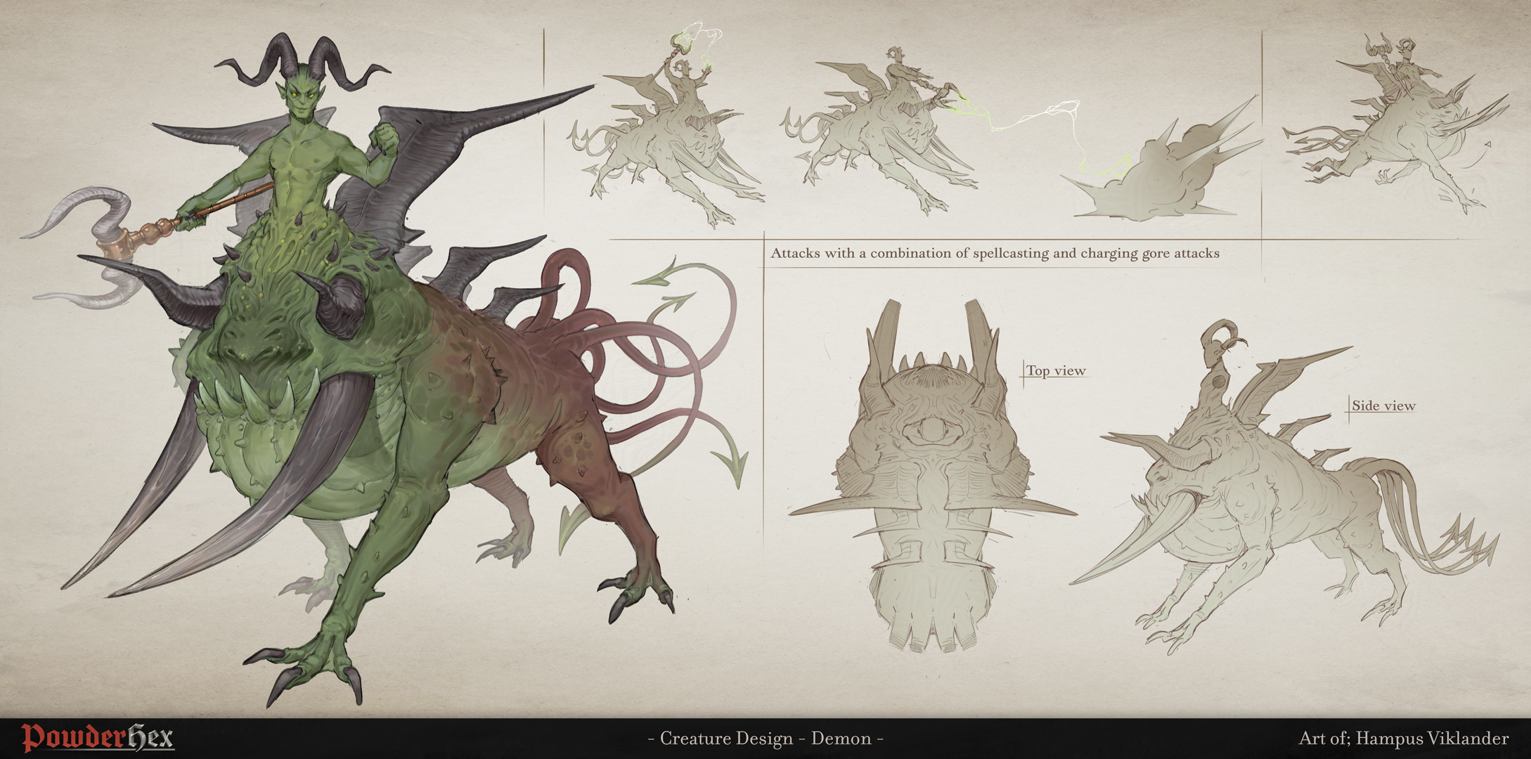 Powderhex creature sheet