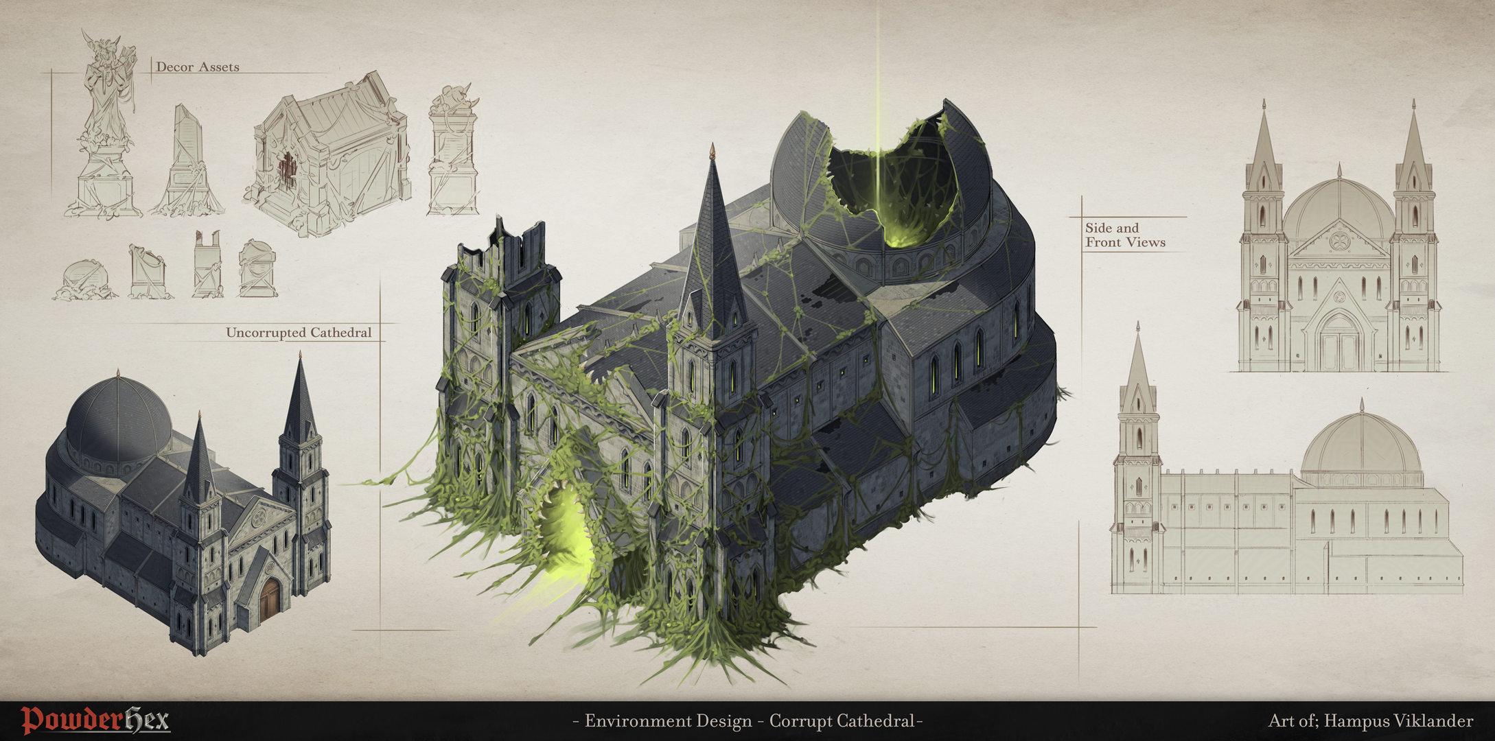 Powederhex cathedral sheet