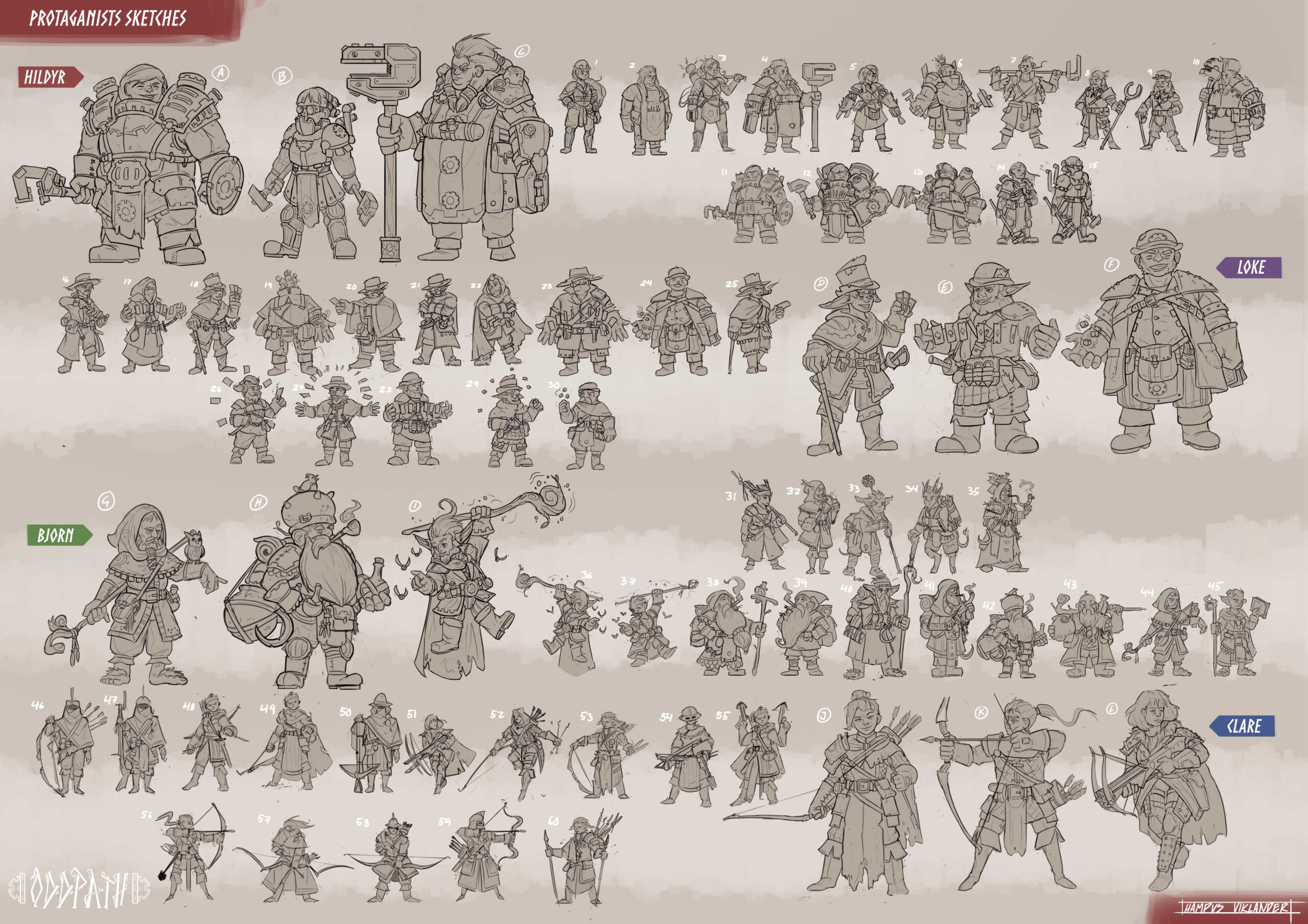 character thumbnails s for my FZD project Oddpath