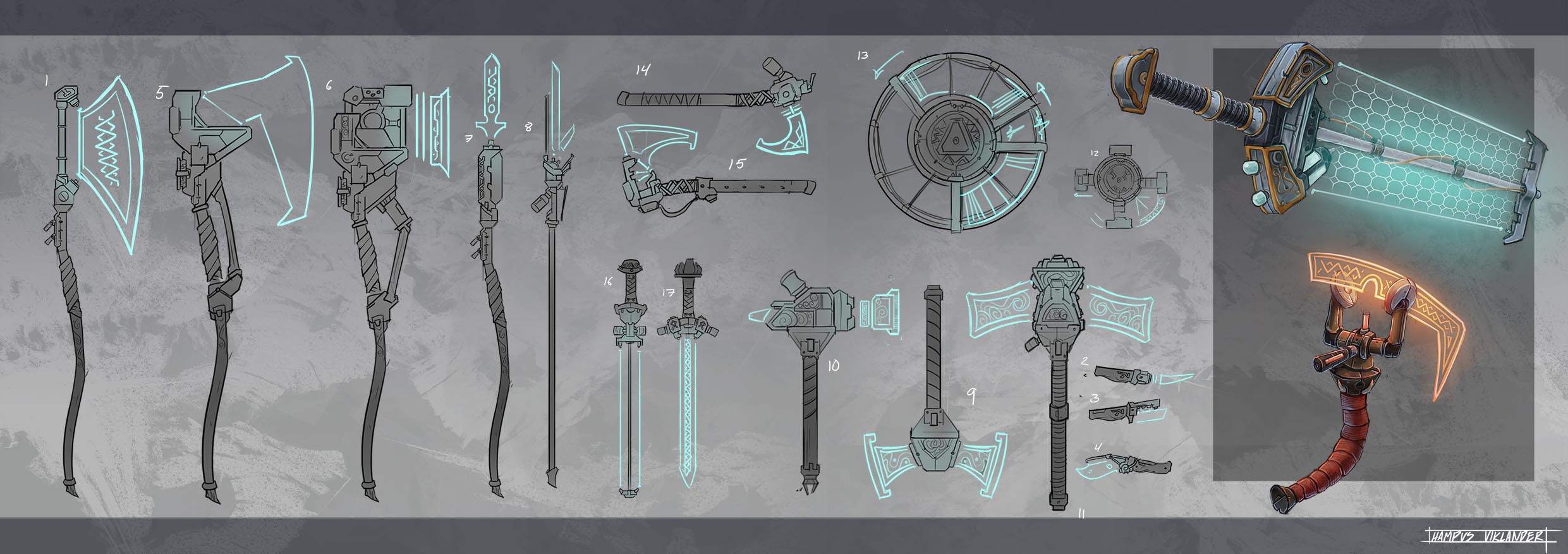 weapon designs for my FZD project Valhalla