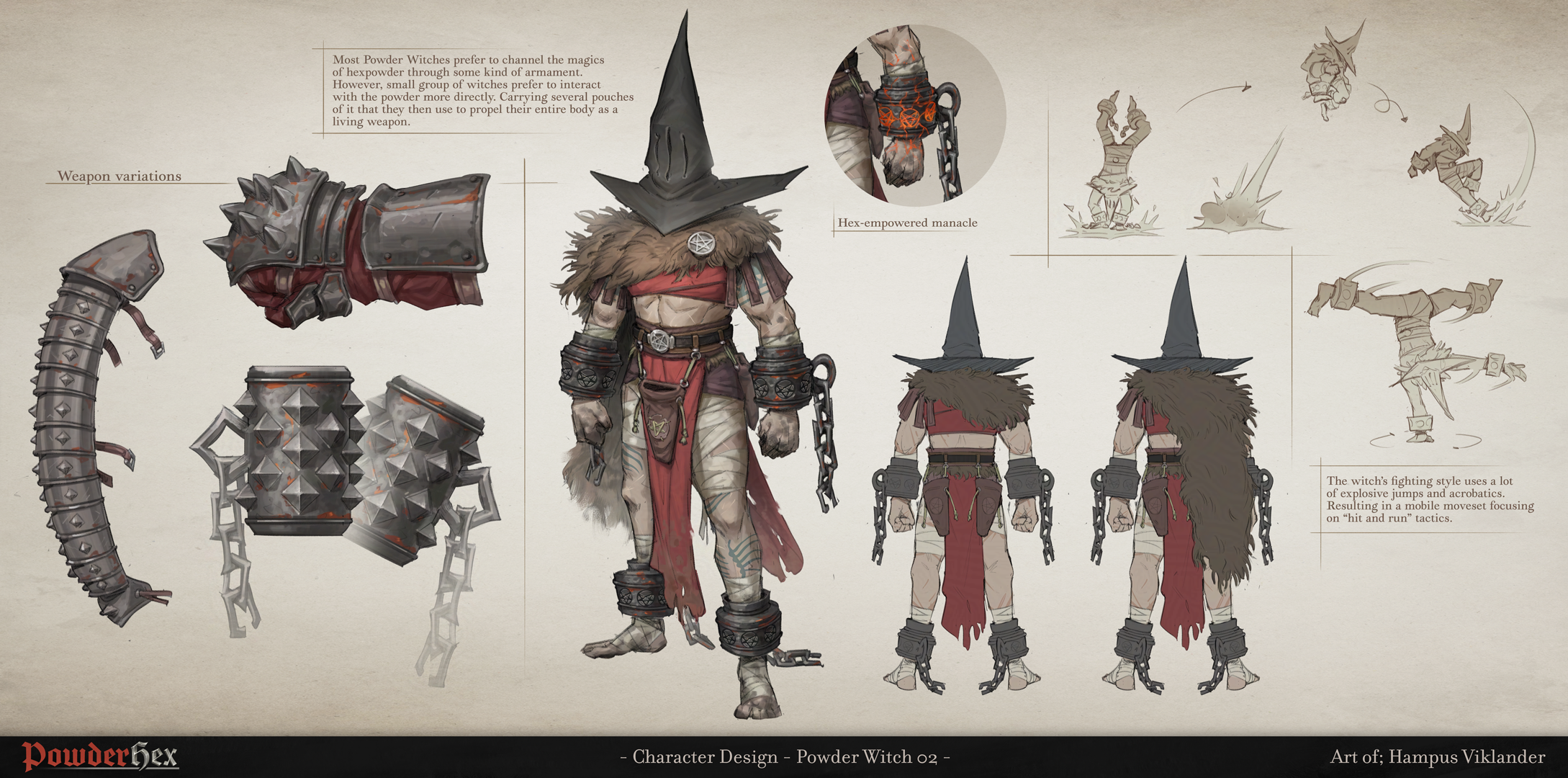 Powderhex characters sheet
