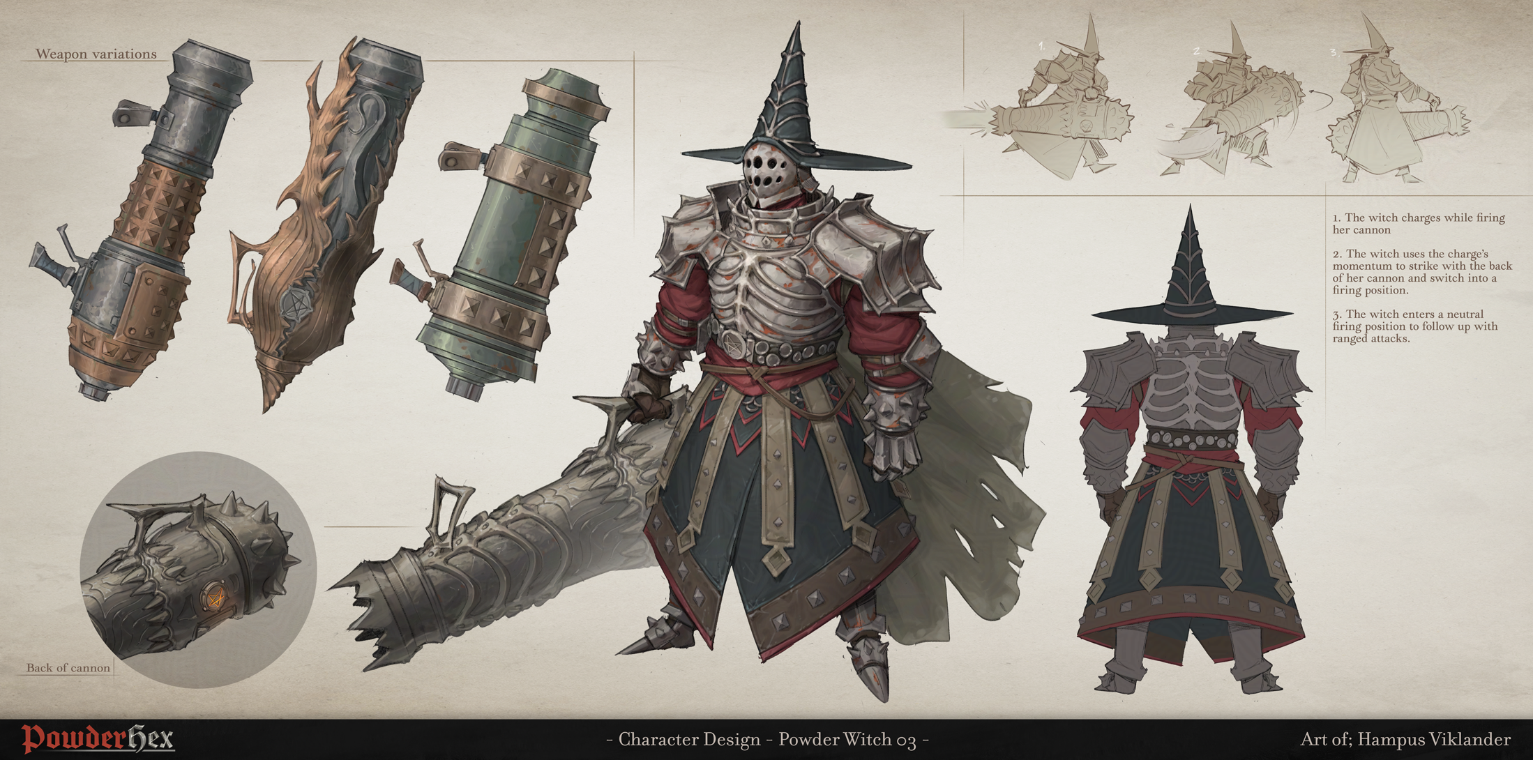 Powderhex characters sheet